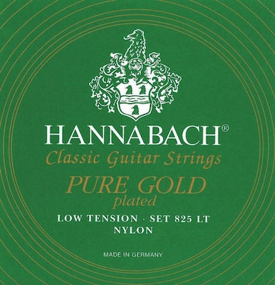 Hannabach Einzelne Nylon Saite für Klassische Gitarre Pure Gold Plated 825 3. G (Sol)