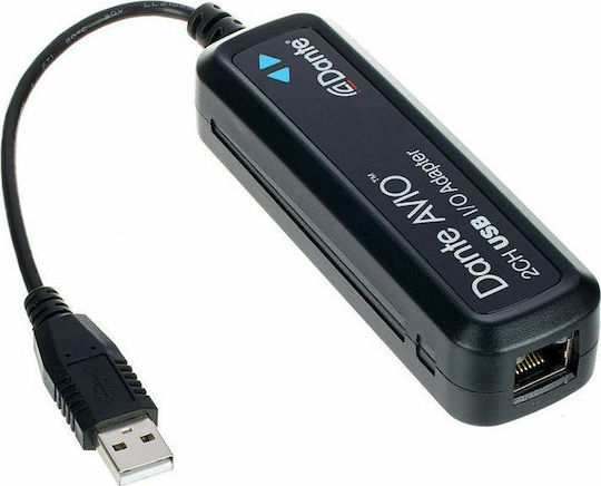Dante Avio USB IO Adapter 2x2 Bluetooth Receiver with USB Output Port