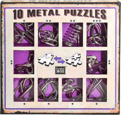 Eureka 10 Puzzles Metallic Riddle Purple for 8+ Years 10-P