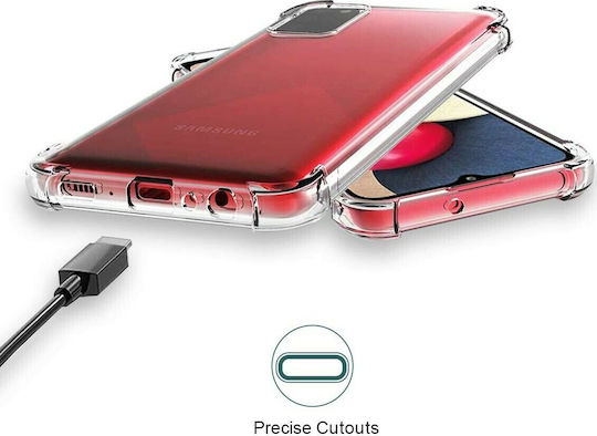 Ancus Shock Proof Back Cover Silicone Transparent (Galaxy A02s)