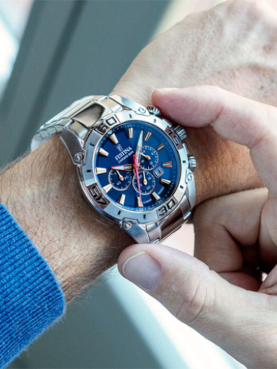 Festina Ρολόι Μπαταρίας με Μεταλλικό Μπρασελέ