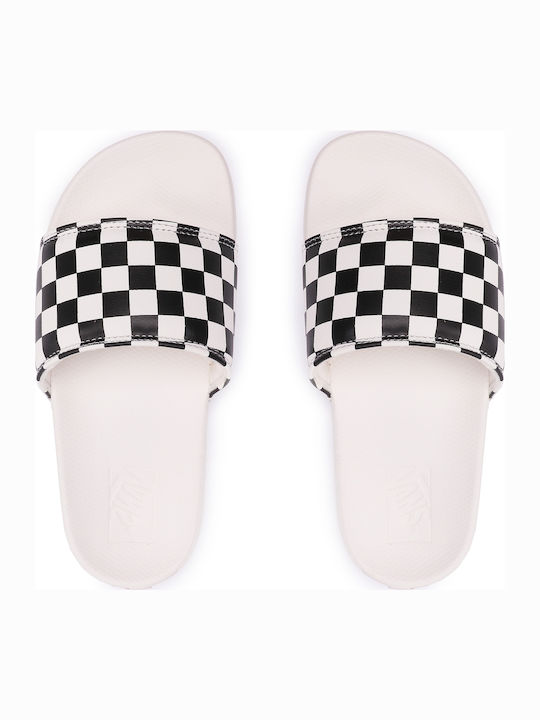Costa Checkerboard Women's Slides White