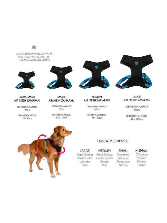 Zee-Dog Dog Vest Harness Air Mesh Small Σαμαράκι για Σκύλους Blue Small 041-702627