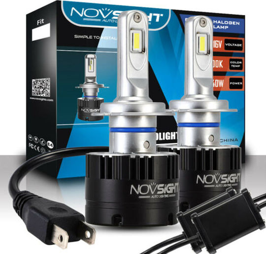 NovSight Lamps Car H7 LED 5500K Cold White 12V 80W 2pcs