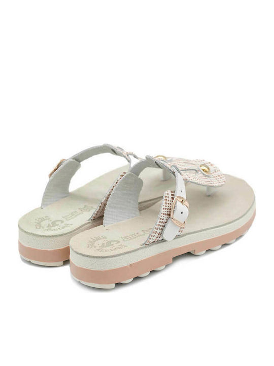 Fantasy Sandals Women's Flat Sandals In White Colour