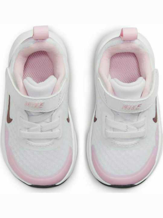 Wearallday Kids Sports Shoes Running with Hoop & Loop Closure White