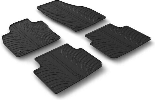 Lampa Set of Front and Rear Mats 4pcs Tray Type for Skoda Scala 2019 Black