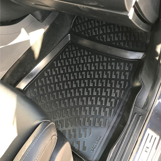 Rizline Set of Front and Rear Mats 4pcs Tray Type for Ford EcoSport 2012+ Black