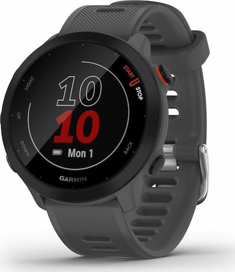 Garmin Forerunner 55 42mm Waterproof Smartwatch with Heart Rate Monitor (Monterra Grey)