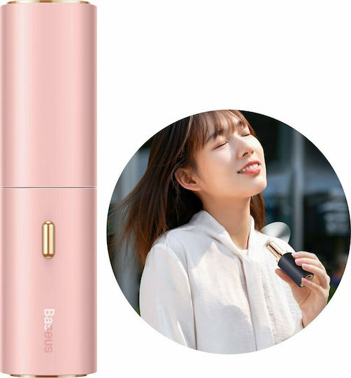 Baseus Square Tube Mini Handheld Fan Ανεμιστηράκι USB Ροζ