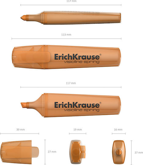 ErichKrause Visioline V-12 Μαρκαδόρος Υπογράμμισης Πορτοκαλί