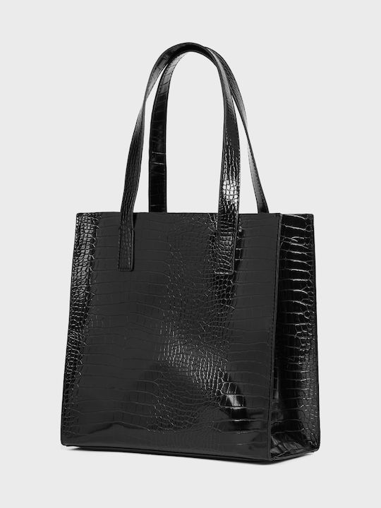 Reptcon Γυναικεία Τσάντα Tote Μαύρη