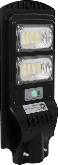 GloboStar Ηλιακό Φωτιστικό Δρόμου 100W 8000lm Ψυχρό Λευκό 6000K με Αισθητήρα Κίνησης και Φωτοκύτταρο IP65