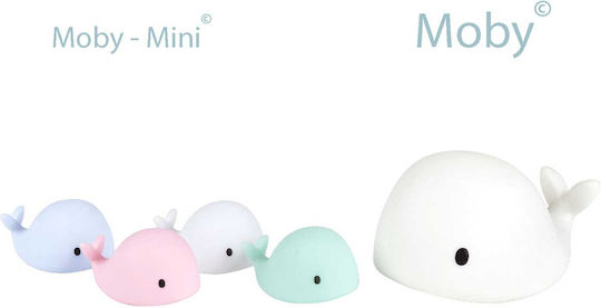 Flow Led Kids Decorative Lamp Moby with Color Changes White 7.5x4.5x5.5εκ.