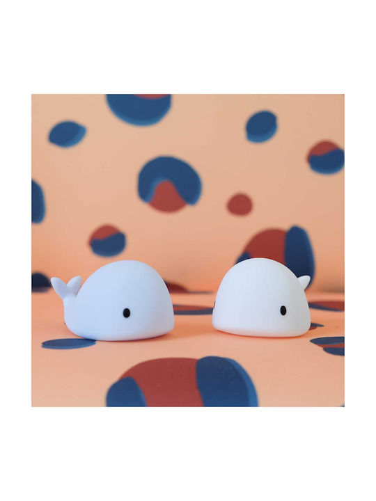 Flow Led Kids Decorative Lamp Moby with Color Changes White 7.5x4.5x5.5εκ.