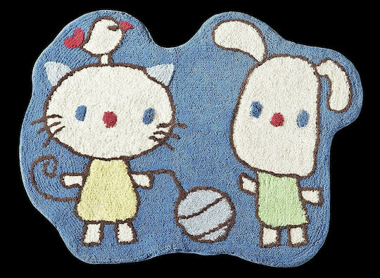 Nima Peekaboo Trolleto 01 Kids Rug Cotton Albastru deschis 50x80cm