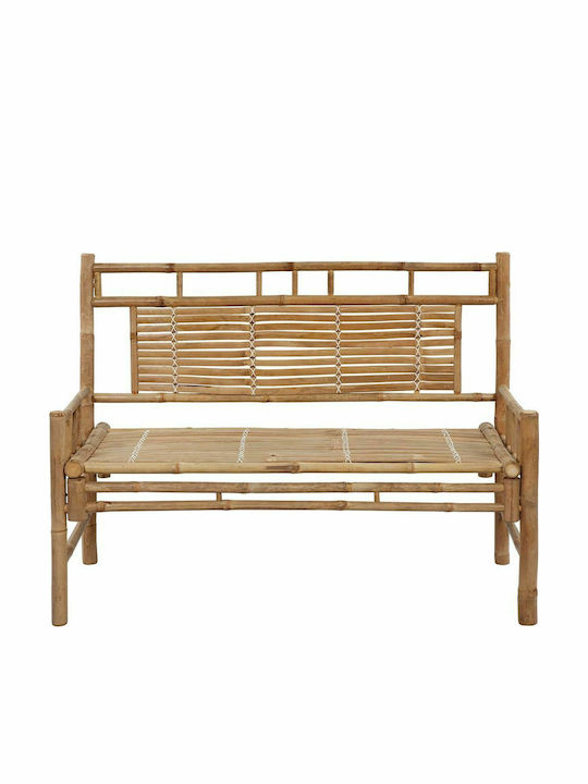 Bancă Exterior Bambus cu Perne 120x55x90cm