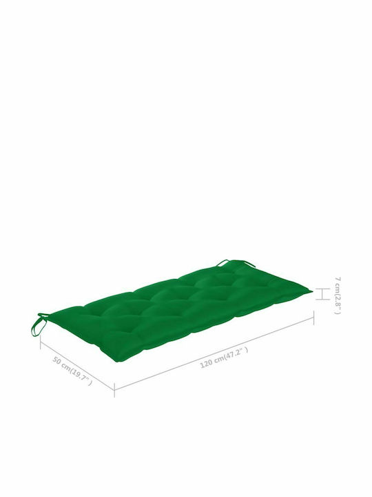 Bancă Exterior Bambus cu Perne 120x55x90cm