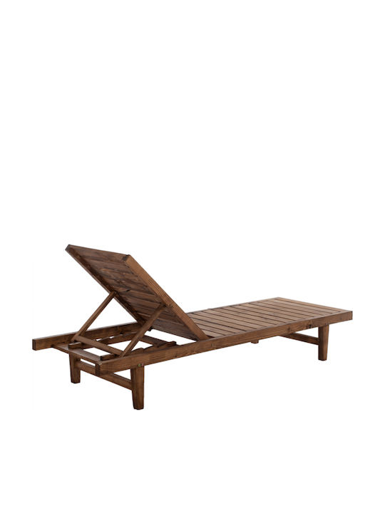 Șezlong Din Lemn Jules Culoare Maro 193,5x65x29cm