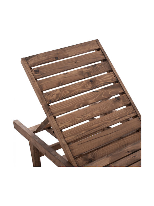 Șezlong Din Lemn Jules Culoare Maro 193,5x65x29cm
