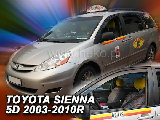 Heko Set of Windbreakers Front Car Dark Fime for Toyota Sienna 2pcs