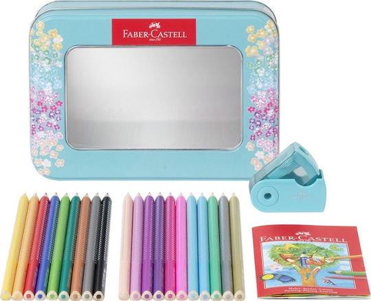 Faber-Castell Sparkle Colored Pencil Set Metallic with Sharpener Package of 1 packages