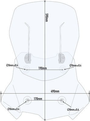 Givi Airflow Motorcycle Windshield & Windscreen Transparent Visor for BMW F 750 GS AF5127