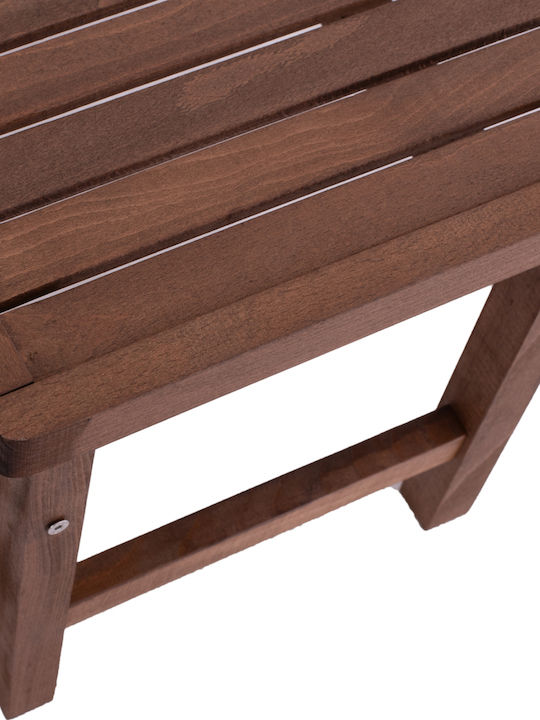 Wooden Outdoor Stool Koli Walnut 60x40x45cm