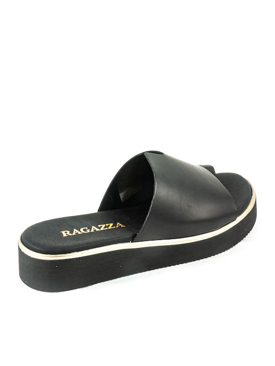 Ragazza Women's Flat Sandals Anatomic in Black Color