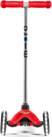 Micro Scuteri Copii Mini Classic LED 3 Roti pentru 2-5 Ani Roșu