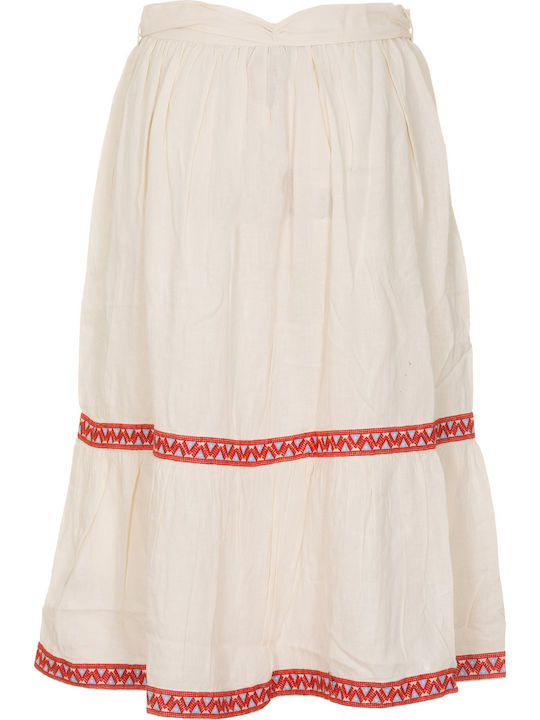 Flash W Midi Skirt Midi Rock Beige