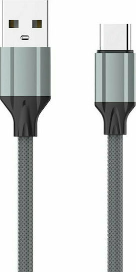 Ldnio LS442 Плетена USB-A към Lightning кабел Сив 2м