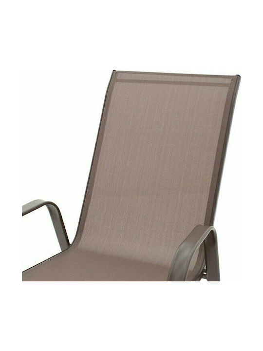 Outdoor Chair Metallic Calan Coffee / Coffee scrubber 55x75x95cm