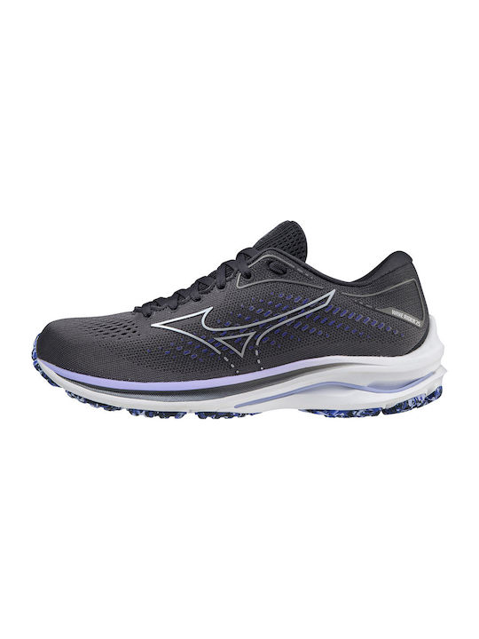 Mizuno Wave Rider 25 Γυναικεία Running Μαύρα