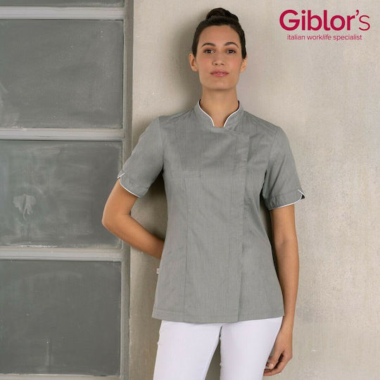Giblor's Mantel Koch 100% Baumwolle Damen Gray mit Langärmelig Tania