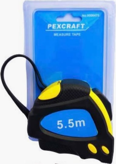Pexcraft Μετροταινία με Αυτόματη Επαναφορά 25mm x 5.5m