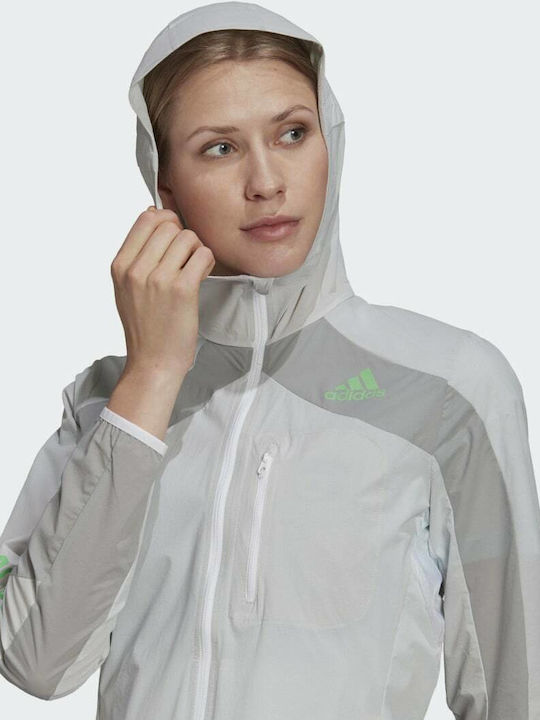 Adizero Marathon Γυναικείο Μπουφάν Running Λευκό