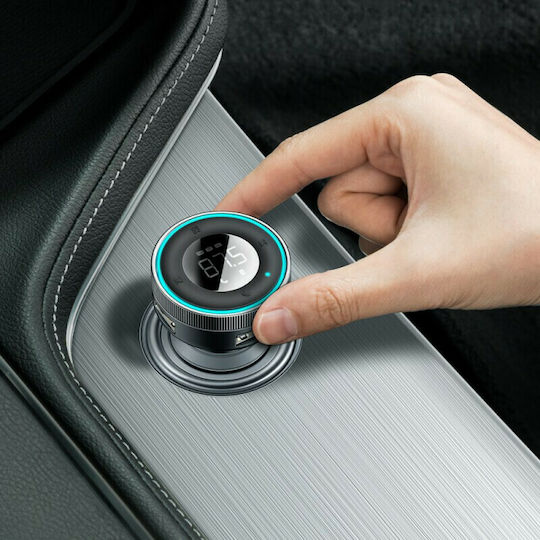 Baseus FM Transmitter Αυτοκινήτου με AUX / MicroSD / USB Γρήγορης Φόρτισης QC3.0