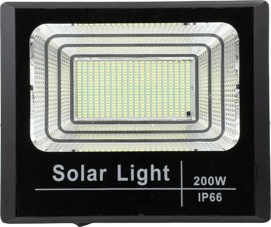 GloboStar Waterproof Solar LED Flood Light 200W Cold White 6000K with Photocell and Remote Control IP66