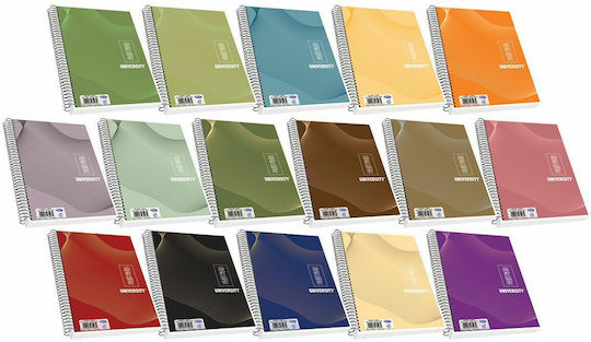 Skag Spiral Notebook Ruled B5 90 Sheets 3 Subjects University Abstract 1pcs (Μiscellaneous Designs/Colors)
