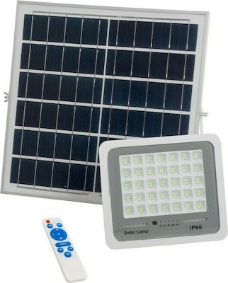 GloboStar Wasserdicht Solar LED Flutlicht 100W Kaltweiß 6000K mit Fotoküttaro und Fernbedienung IP66