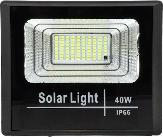 GloboStar Waterproof Solar LED Flood Light 40W Cold White 6000K with Photocell and Remote Control IP66