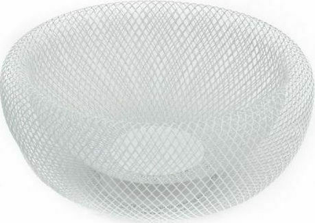 Marva 125128 Fruitieră Metalic Alb 27x27x13.5buc