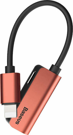 Baseus L37 Lightning Converter Male to Lightning 2x Female Rose Gold 1 Piece