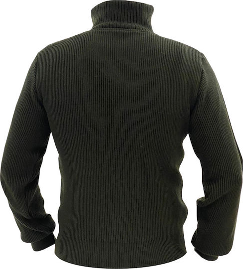 ELVE Long Sleeve Pullover Greek Army In Khaki Colour Μάλλινο