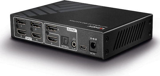 Lindy KVM Switch 4x2 HDMI 2.0 18G Matrix