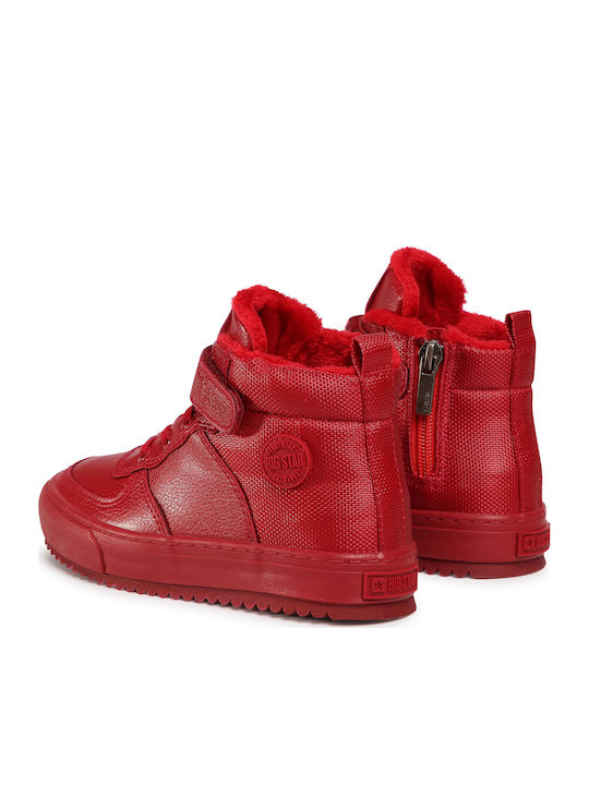 Kinder Sneakers Hoch mit Klettverschluss Rot