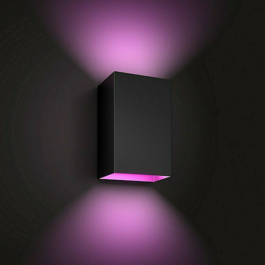 Philips Resonate Стенен Външен Плафон LED IP44 8W с Студено бяло Светлина Двоен лъч 22x8x12.5εκ.