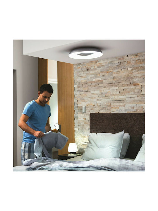 Philips Hue Still Smart Πλαφονιέρα Οροφής 39.1εκ. Ασημί με Ενσωματωμένο LED