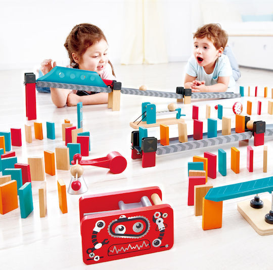 Hape Дървена Конструктивна Игра Robot Factory Domino